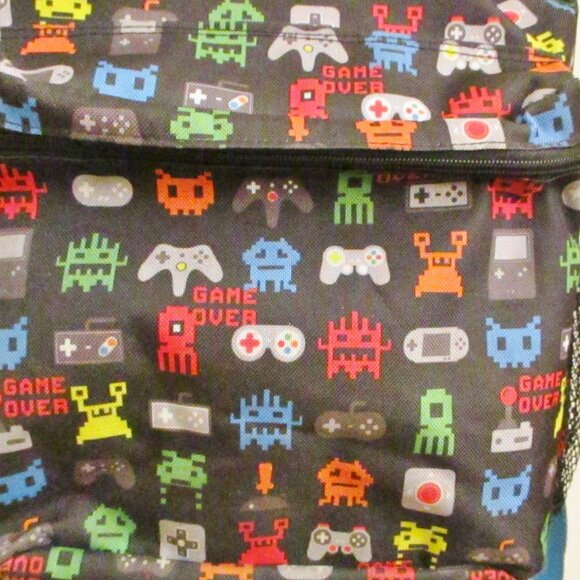 FAB Starpoint Backpack, Black with Gamer Video Game Print, School, Travel - Picture 3 of 12